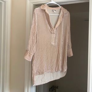 Anthropologie Velvet Collared Shirt